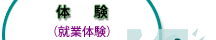 体験（就業体験）